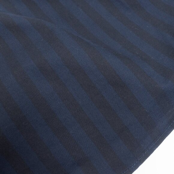 Everlane The Must-Have Shirt in Silky Cotton Navy Black Striped Relaxed Fit - Picture 12 of 14